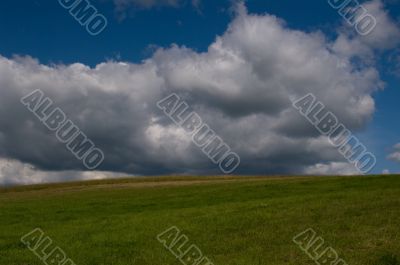 Cloud-covered field