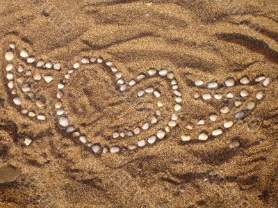 Heart on the beach