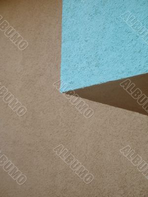 abstract colorful stucco wall corner