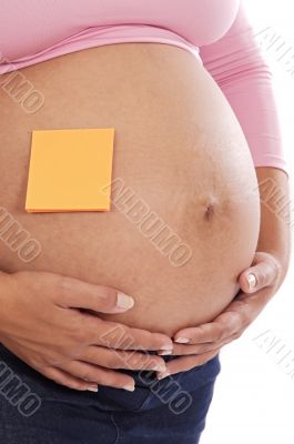 attractive pregnant woman
