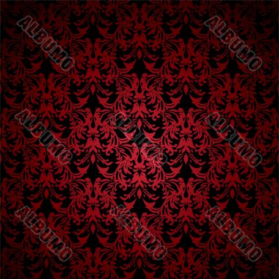 floral gothic red
