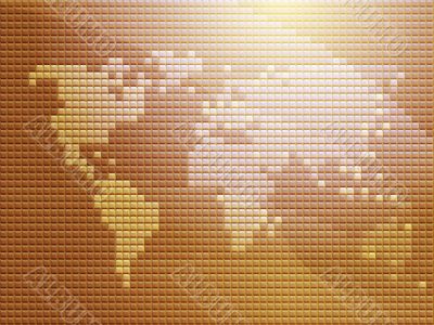 World map mosaic