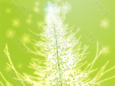 Sparkly christmas tree illustration