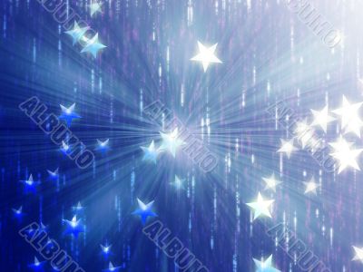 Flying stars illustration
