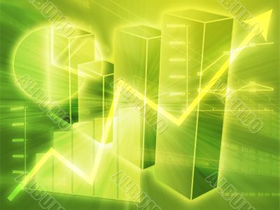 Spreadsheet business charts illustration