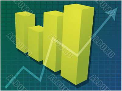 Financial barchart illustration