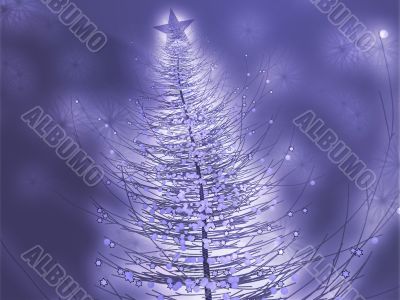 Sparkly christmas tree illustration
