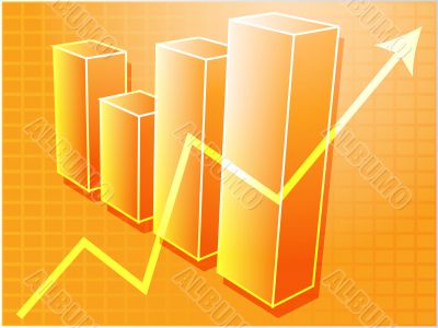 Financial barchart illustration