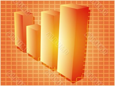 Financial barchart illustration