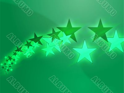 Flying stars illustration