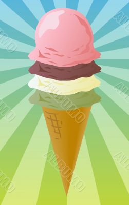Ice cream cone illustration