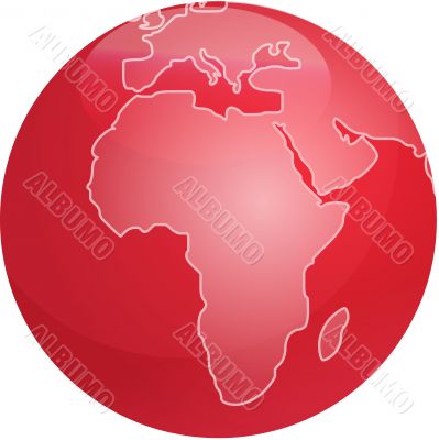 Map of Africa sphere