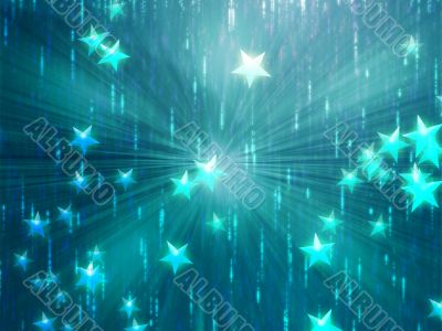 Flying stars illustration