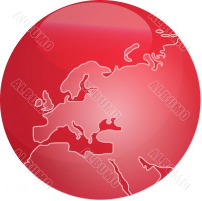 Map of Europe sphere