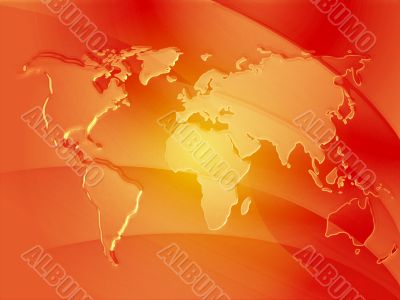 Embossed metal map