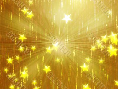 Flying stars illustration