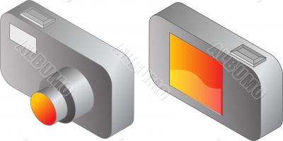 Digital compact camera illustration