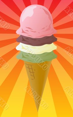 Ice cream cone illustration