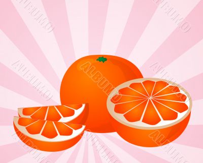 Orange sections illustration