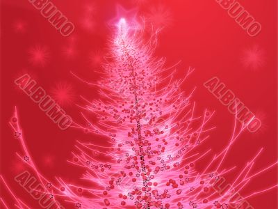 Sparkly christmas tree illustration