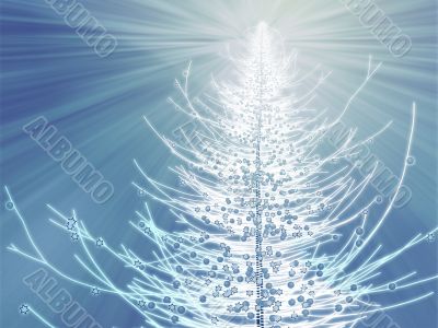 Sparkly christmas tree illustration