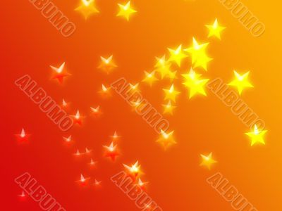 Flying stars illustration