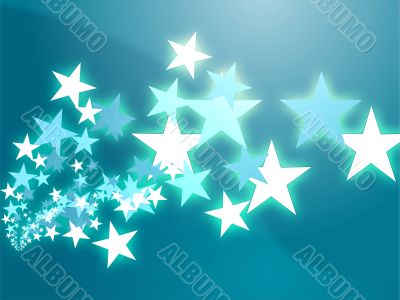 Flying stars illustration