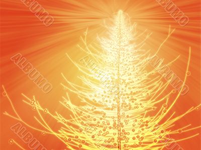 Sparkly christmas tree illustration