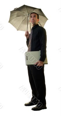 Businessman With Umbrella