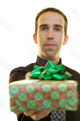 Businessman With Present