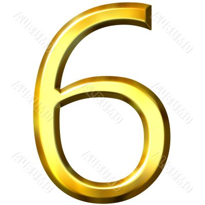 3d golden number 6