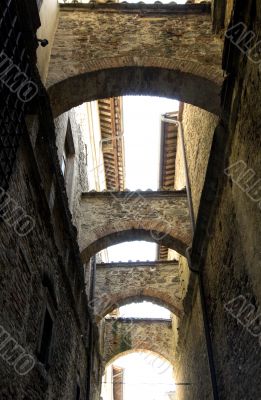 Old street of Sansepolcro (Tuscany)