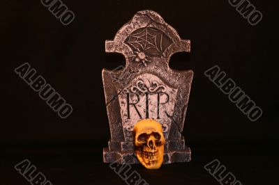 Skull with Headstone