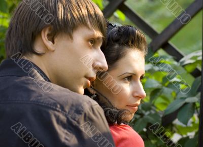 happy attractive couple