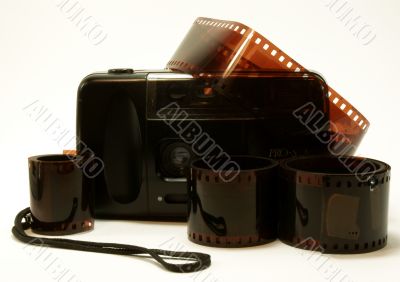 Old camera with films