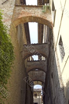 Old street of Sansepolcro (Tuscany)