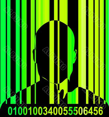 Barcode And Man