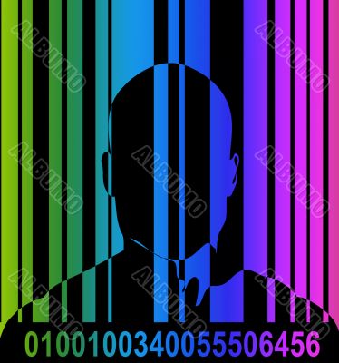 Barcode And Man