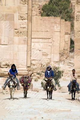 Petra ruins and mountains in Jordan