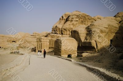 Petra ruins and mountains in Jordan