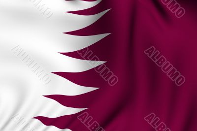 Rendered Qatari Flag