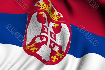 Rendered Serbian Flag