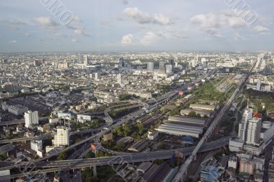 Bangkok, panorama, aerial photo