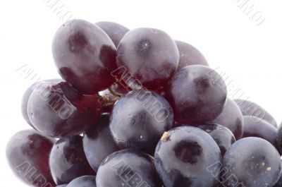 Red grapes close up