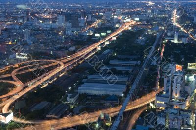 Bangkok, panorama, aerial photo