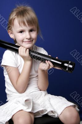 girl with flash-light