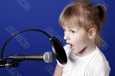 girl with microphone