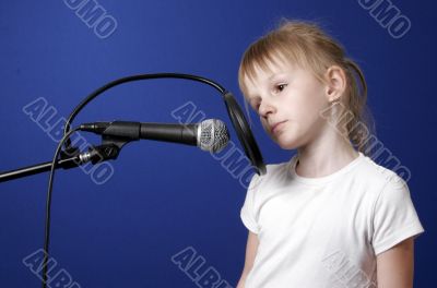 girl with microphone
