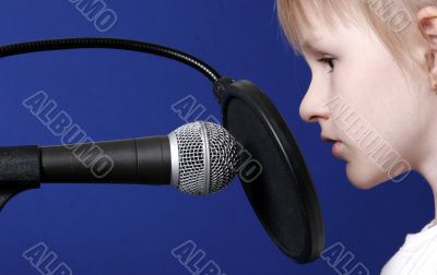 girl with microphone