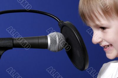 girl with microphone